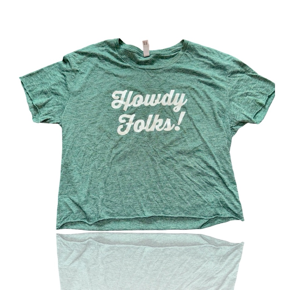 State Fair of Texas “Howdy Folks” Cut off Crop Top Large: Big Tex